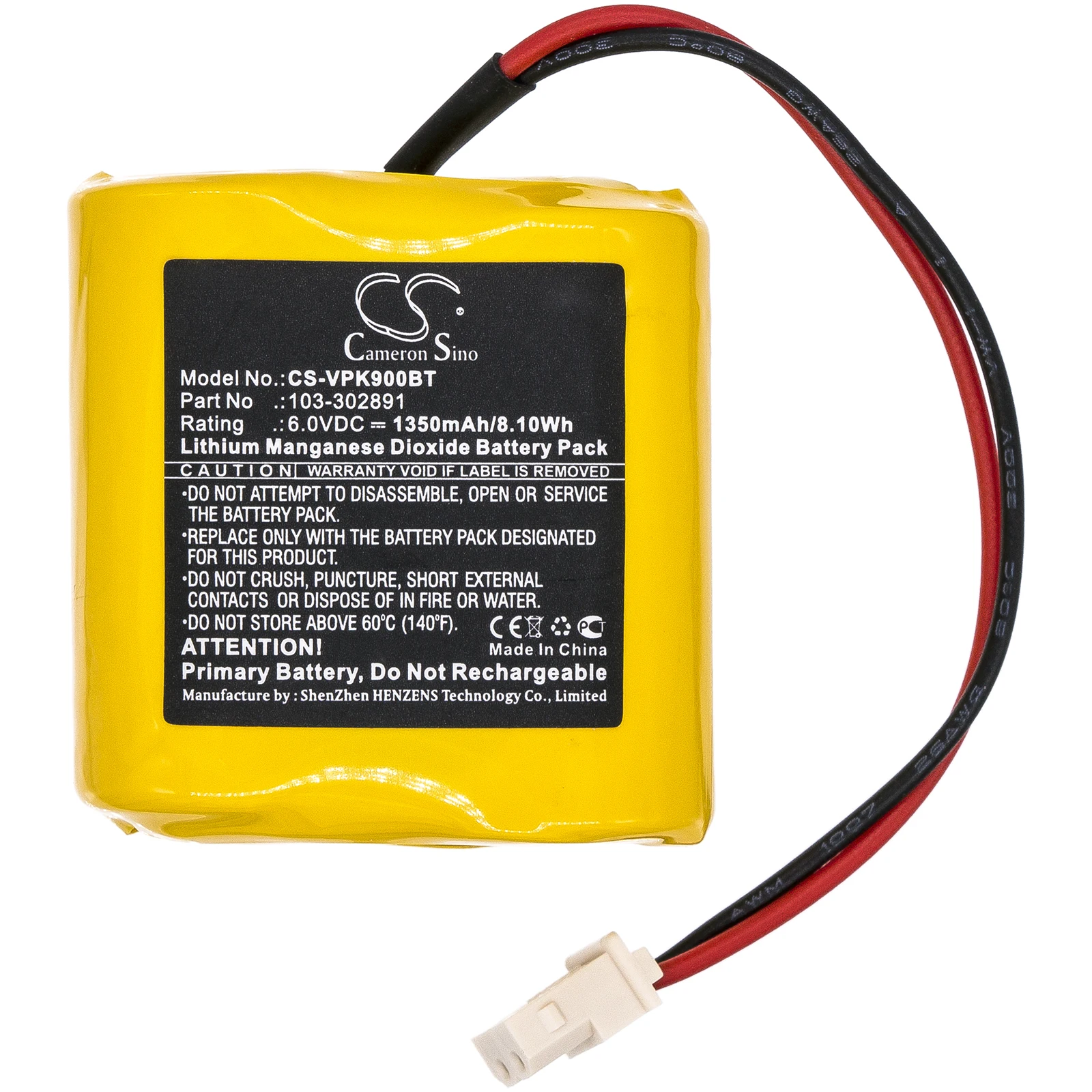 CS 1350MAh แบตเตอรี่สำหรับ Visonic 103-302891 103-302915 EVE2CR17450-C GP2CR123A OSA363ถัดไป CAM ถัดไป CAM PGS