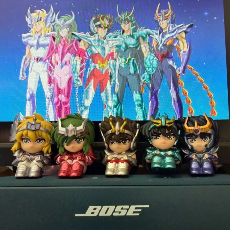 

Bandai Saint Seiya Machiboke Gashapon Mini Figures Sitting Pvc Figurines Anime Collectible Model Desktop Decor Gift For Fans