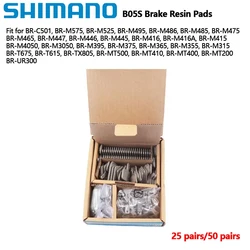 Shimano B05S Brake Pads 25Pairs/50Pairs With Original Box Disc Brake Pads Resin Fit BR-MT200/M395/M375/M365/M315/MT410/MT400