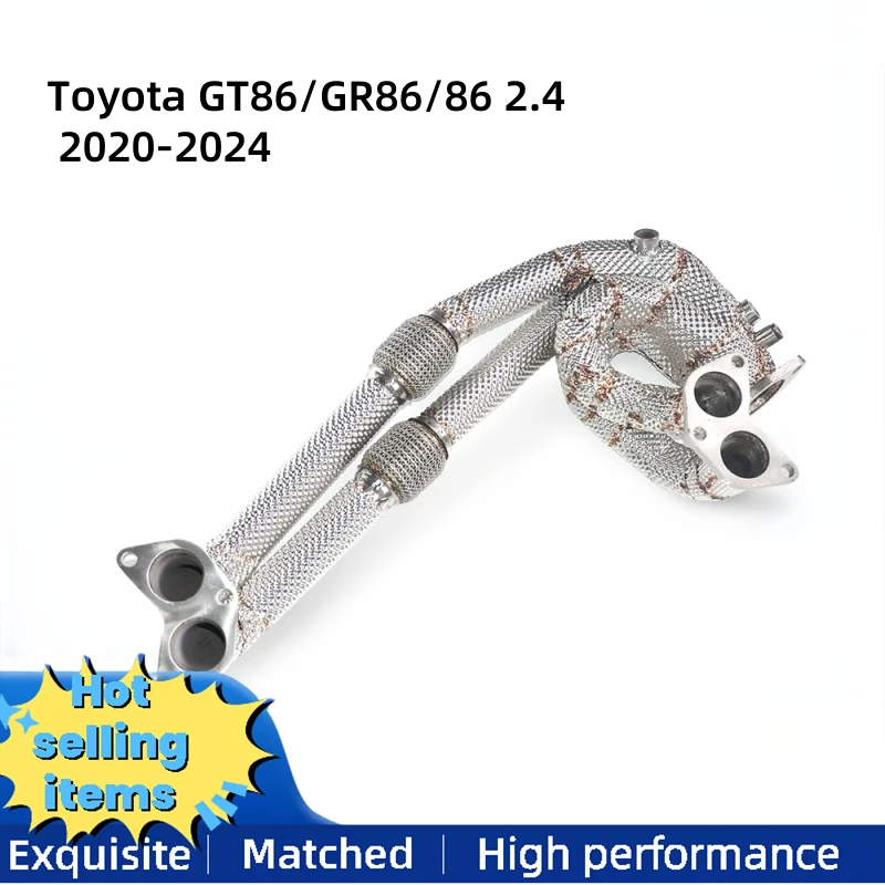 Bananas with insulation layer suitable for Toyota GT86/GR86/86 2.4 2020-2024 stainless steel exhaust manifold