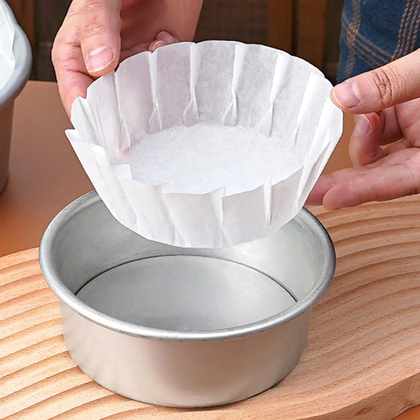 50 Uds. Molde de papel para magdalenas Diy, revestimientos para tazas de pastel de 4 -8 pulgadas, cajas para hornear, cajas para envolver, herramienta de decoración, accesorios para pasteles de cocina