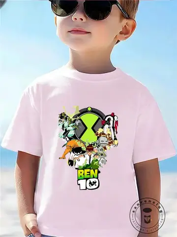 Ben10 Alien Force Yaz Çocuk Giyim Kahraman Erkek T-shirt Moda Stil çocuk Pamuk Baskılı Kısa Kollu