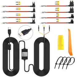 5V 3A 3.5M Car DVR Hardwire Kit With Type-C Mini Micro Port For AZDOME GS63Pro M27 M560 M580 Low Vol Protection ACC Power Cable