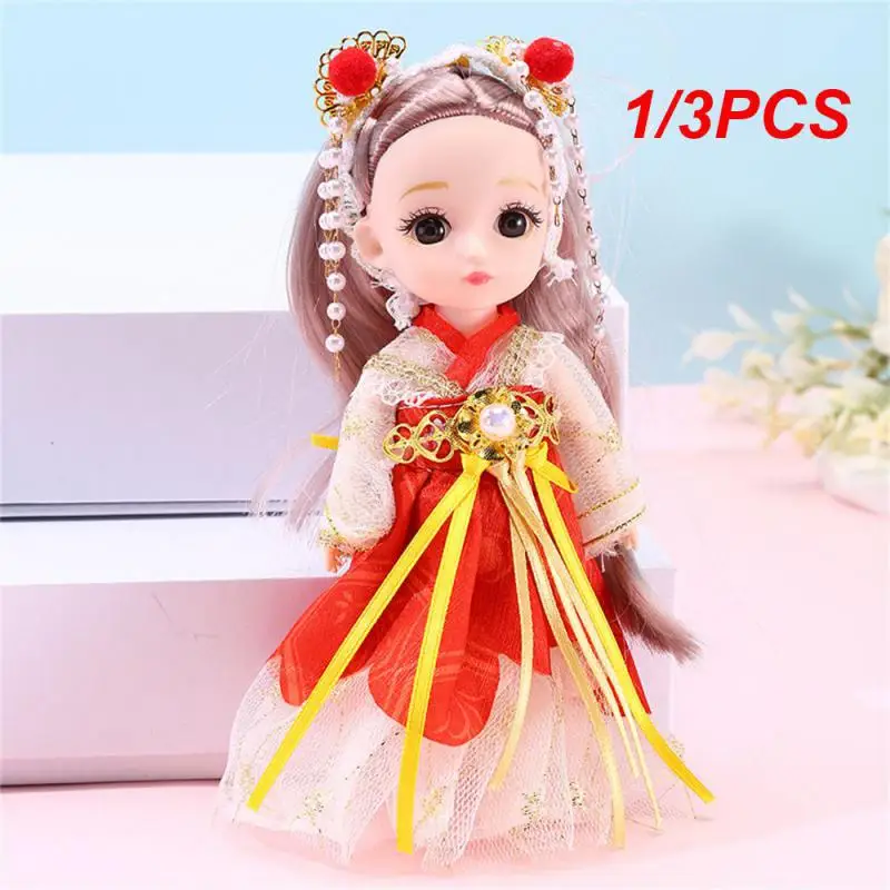 1/3PCS Costume Doll 13 Joints Accessories New Product Baby Antiquity Dolls & Accessories Dress Doll 17cm Toy