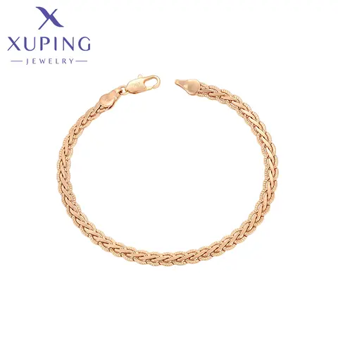 Xuping Smycken Mode Ny Ankomst Enkelt Trendigt 19,5 cm Kopparlegering Damarmband med Guldfärg X001075015 6 best sales Xuping smycken i rostfritt stål - №3