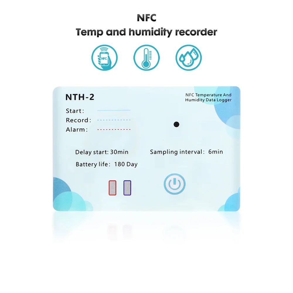 Temperature Data Logger USB Humidity Data Logger 50000 Recorder NFC mobile APP for Refrigeration Cold Chain Transport Labs