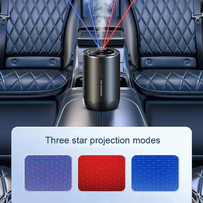 Car Aroma Diffuser Star Light Led Electric Car Air Freshener Smart Aromatherapy With Fragrances Scent Essential Oil Diffuser - view 3