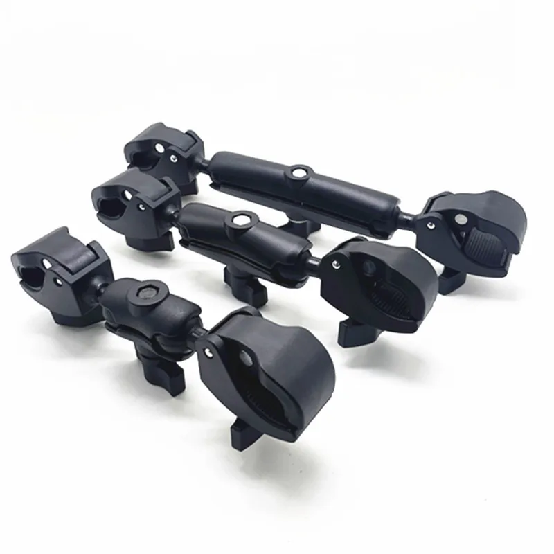 Soporte de garra resistente con cabeza de bola de 1 pulgada con brazo de doble enchufe y soporte de garra resistente para cámara de acción Gopro soporte RAM