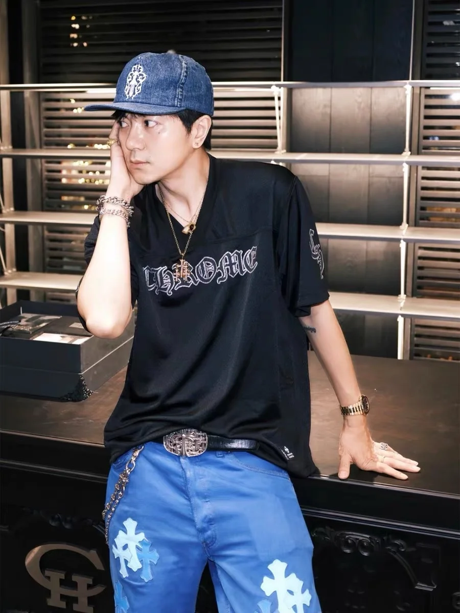 オリジナルアメリカンストリートソードヴァイン刺繍野球帽ジーンズダックビルハットコットンラウンドトップメタルバックルユニセックスハット