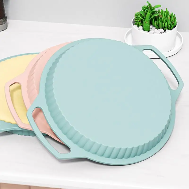 เค้กซิลิโคนกระทะโลหะเสริมกรอบพาย PAN Easy Release พายจาน Non-Stick Fluted Tart PAN Ruffled EDGE สําหรับเค้ก