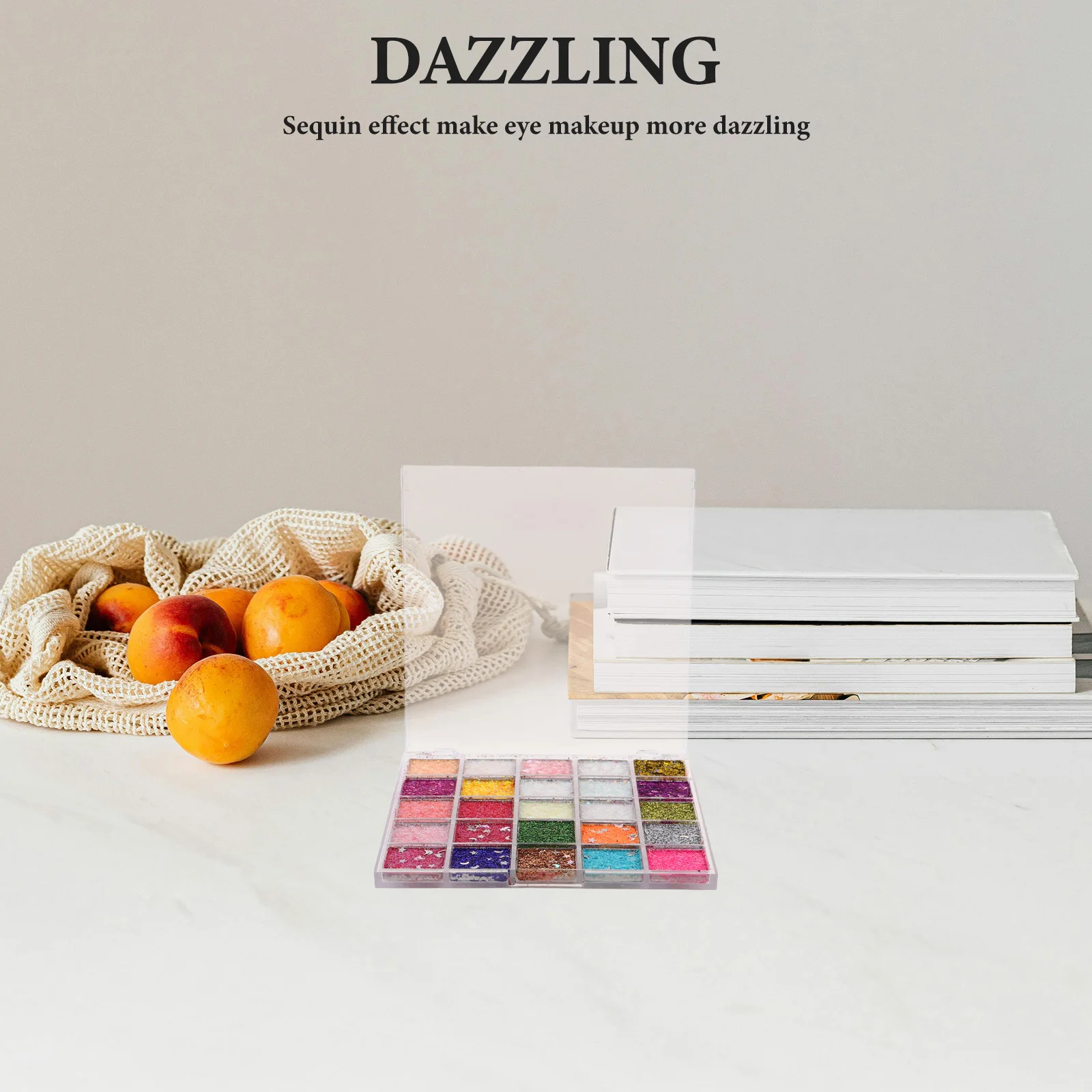 Palette di ombretti glitterati Polvere pressata luccicante a 18 toni Lunga tenuta Impermeabile Ideale per il trucco scintillante Cosmetici Viso scintillante