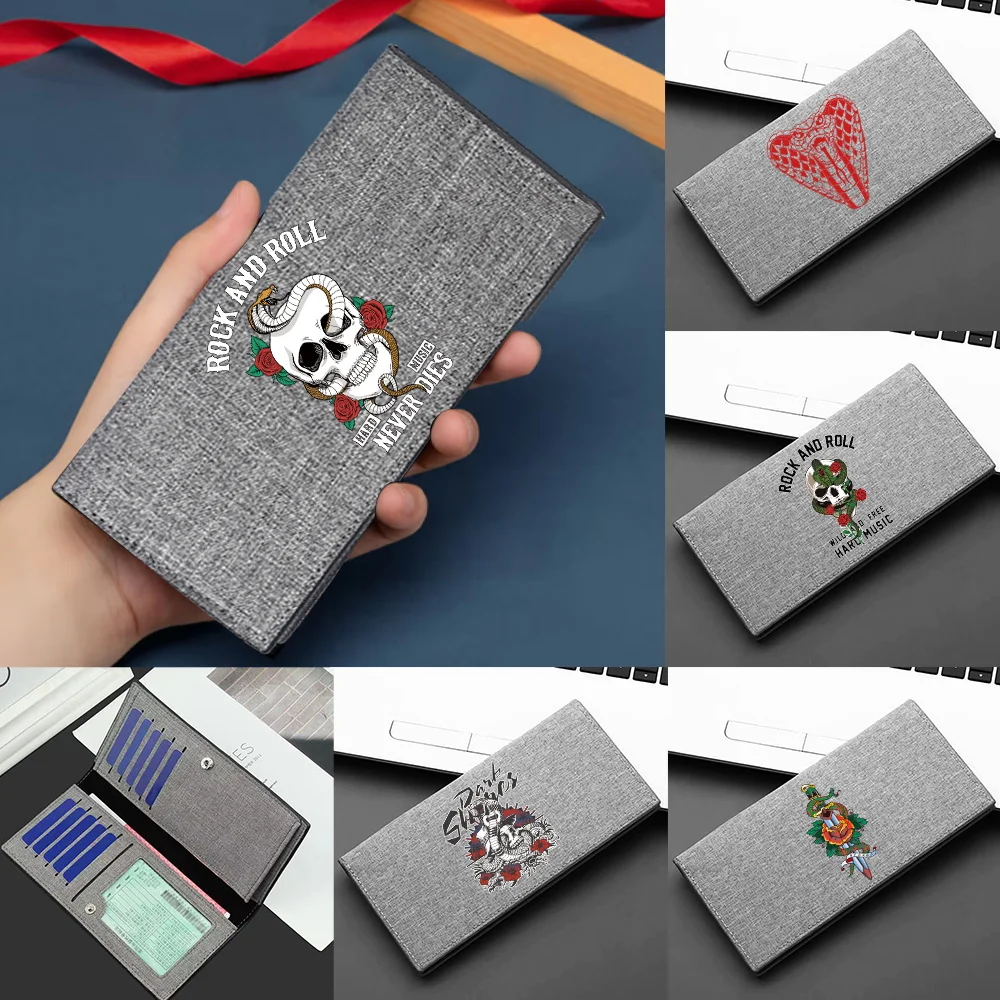 Long Clutch Purse Unisex Multi‑Card Compartment Hand Clutch Portable Bags Cobra Pattern Long Wallets for Spring Sightseeing Tour