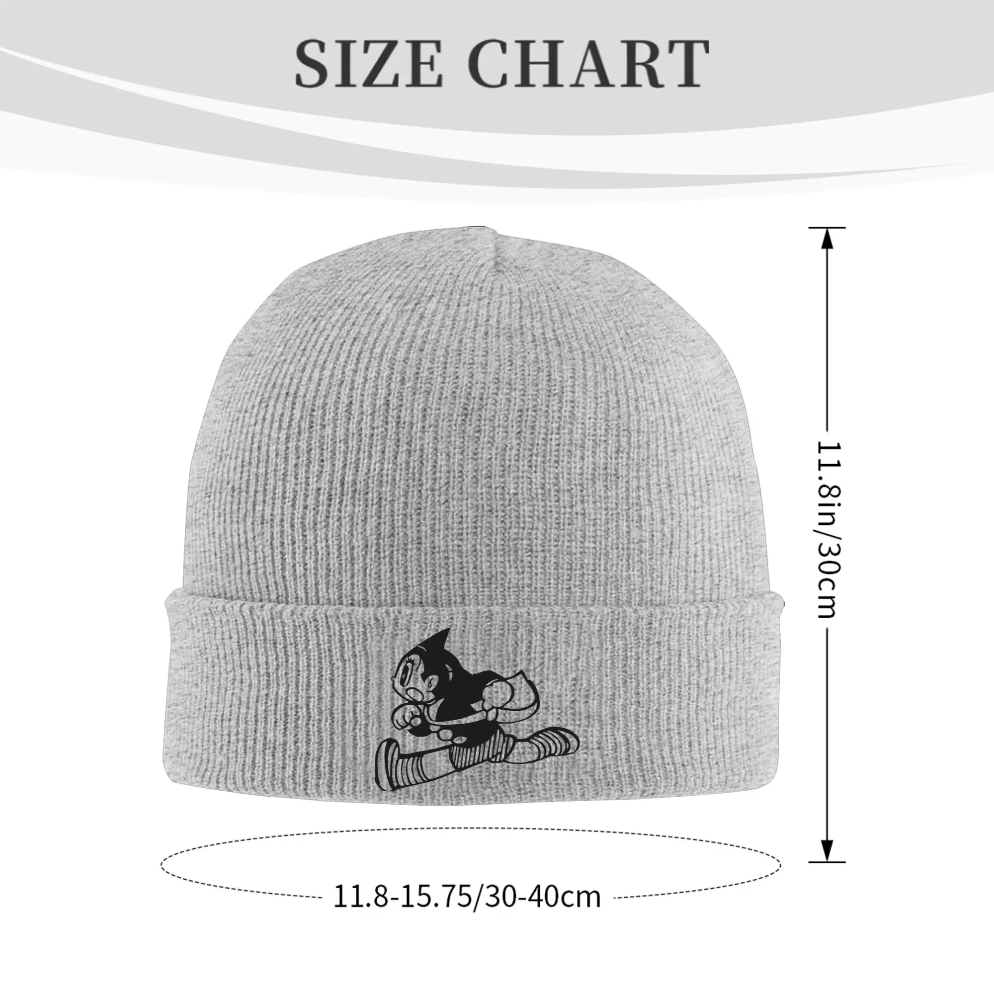 Simple ASTROBOY Knitted Hat Beanies Autumn Winter Hats Warm Unisex  Hip Hop Astro Boy Anime  Caps Men Women Gift,