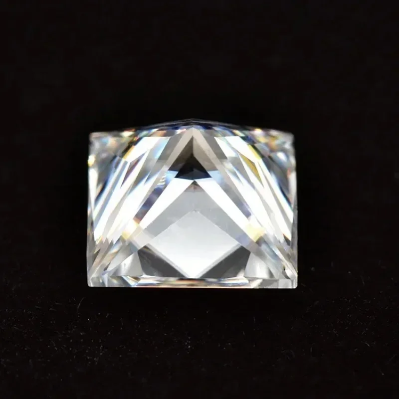 Moissanite Loose Stone D Color Princess Cut VVS1 Gemstone Synthetic Lab Created Diamond Jewelry with GRA Certificate