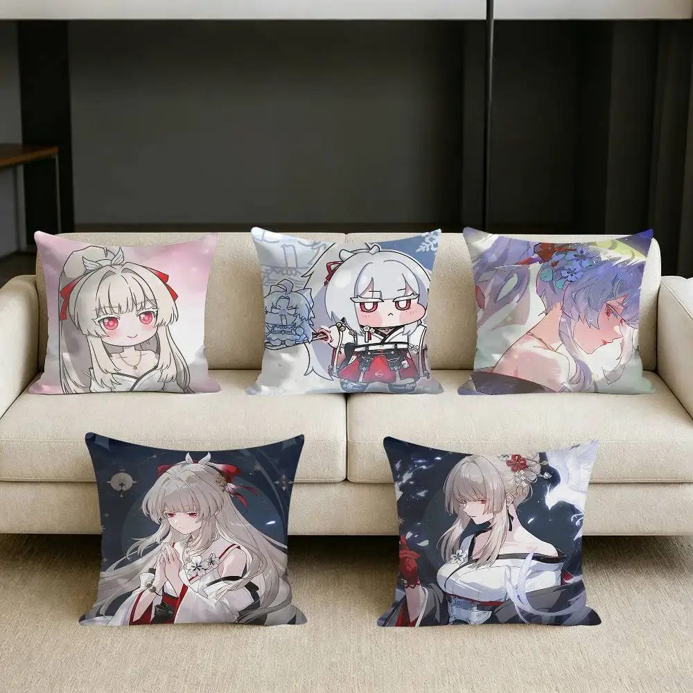 

NWE H-Hiyuki-S FanArt WUWA Square Sofa Pillow Cover Solid Color Living Room Home Decor Cushion Case