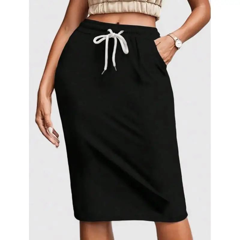 

Casual Pure Color Dstring Waist Slim Fit Skirt H 86505 New Sle Summer ort Pants for Men Ciwalk Vintage Sle