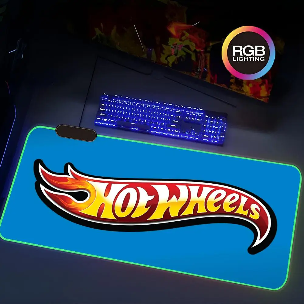 

Коврик для мыши H-Hot Wheels, игровой коврик для мыши с Rgb подсветкой, коврик для клавиатуры, очень большой коврик для клавиатуры, компьютерного стола, звукосниматель, плавный доступ к серфингу