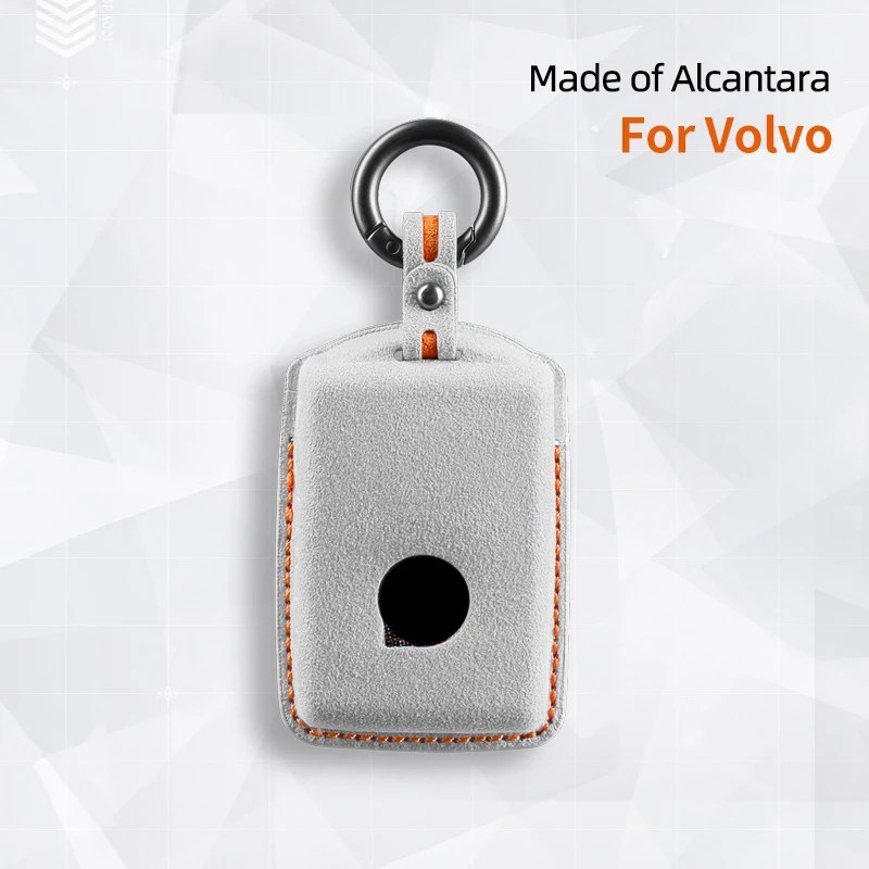 Alcantara-funda de gamuza para llavero de coche, Protector remoto, accesorios para Volvo S90, S60, XC60, XC40, V60, V90
