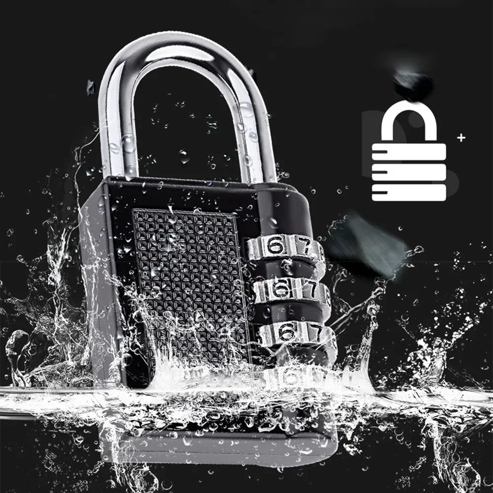 2PCS Padlock 4 Digit Password Locks Waterproof Combination Suitcase Luggage Metal Password Padlock for School Locker Gym Locker