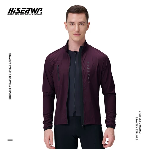 Imagen 1 del producto HISERWA-Chaqueta de ciclismo para hombre, cortavientos ligero y transpirable Anti-UV, camiseta para bicicleta de montaña y carretera de alta calidad con cremallera bidireccional