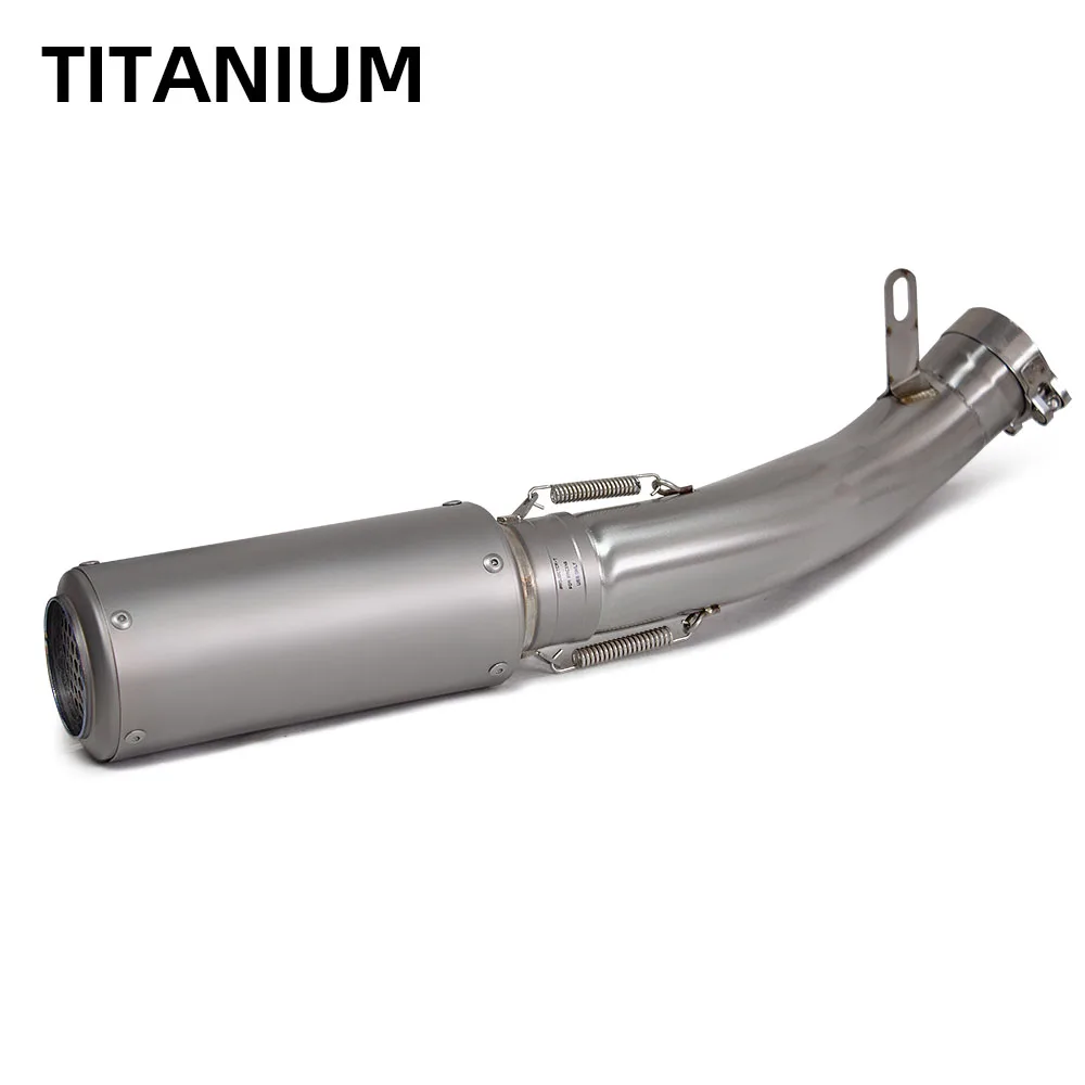 For Honda CBR650R CBR650F CB650R CB650F 2014-2025 motorcycle exhaust slip on line middle tail link pipe titanium carbon muffler