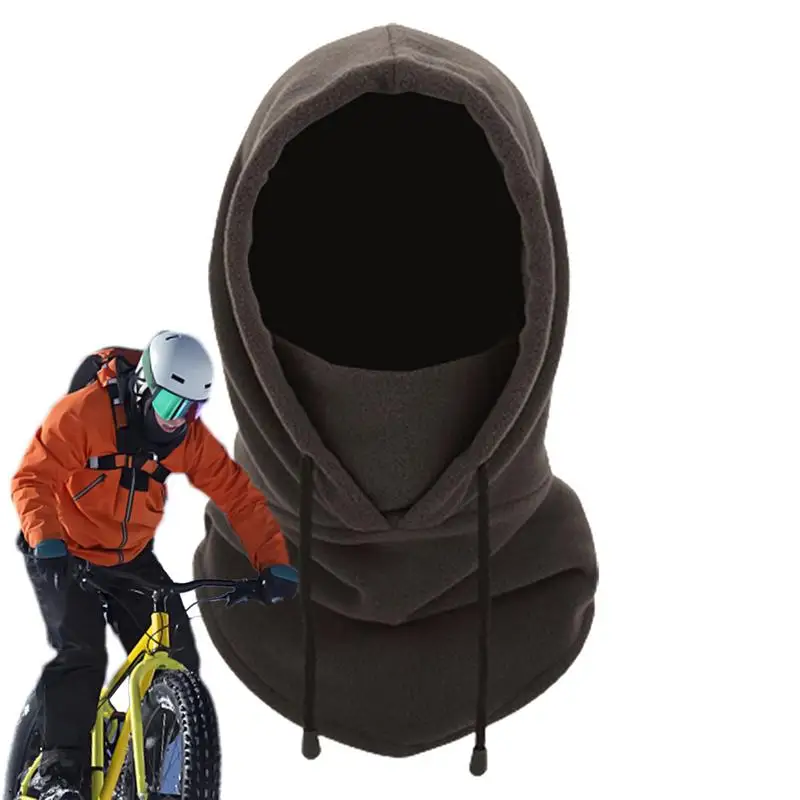 

Warm Face Cover Hat Cap Scarf Outdoor Cycling Headgear Windproof Face Covering With Drawstring Design For Hiking Cycling Camping