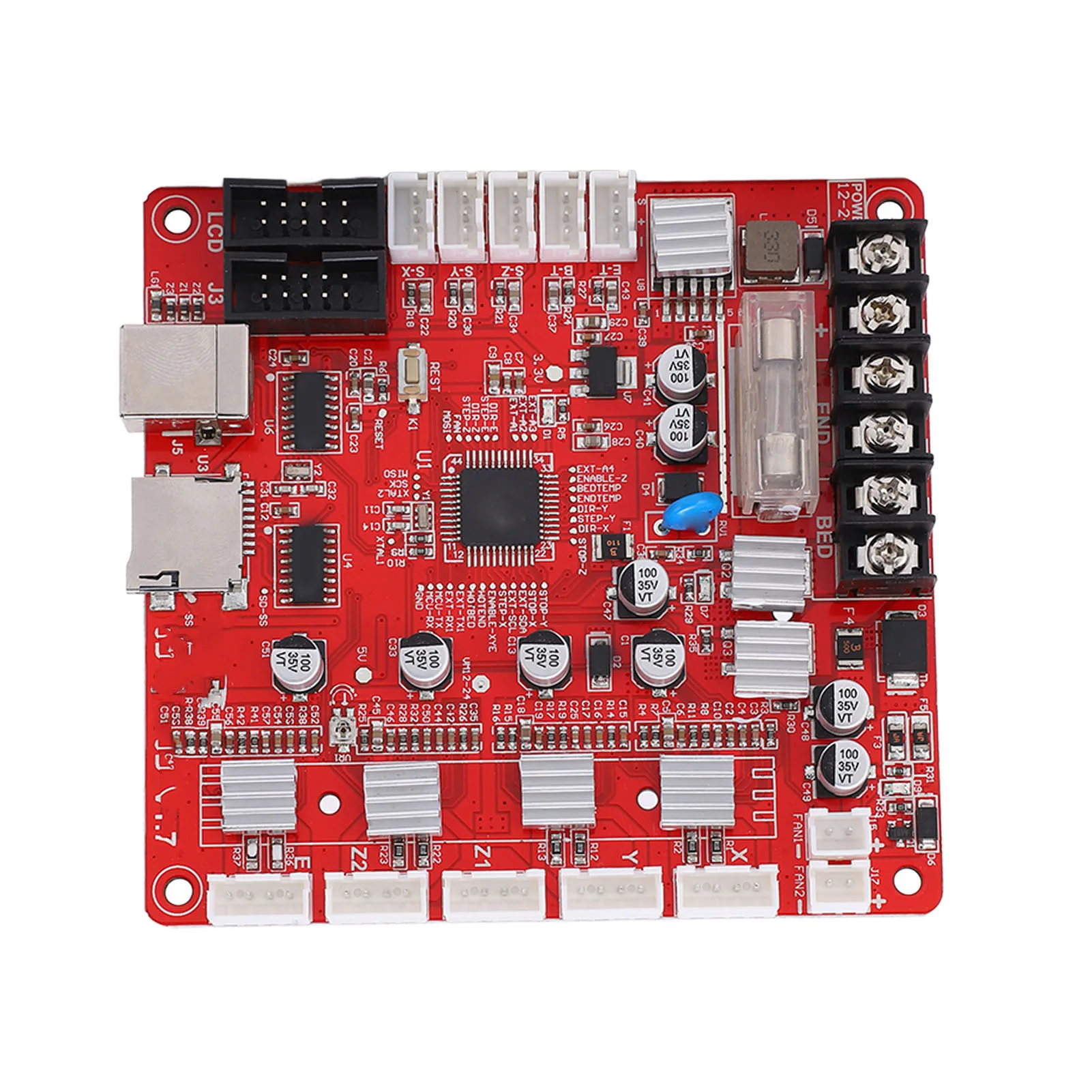

for Anet A8 PLUS 12‑24V USB Interface 3D Printer Motherboard PWM 3 Way Output Mainboard Module