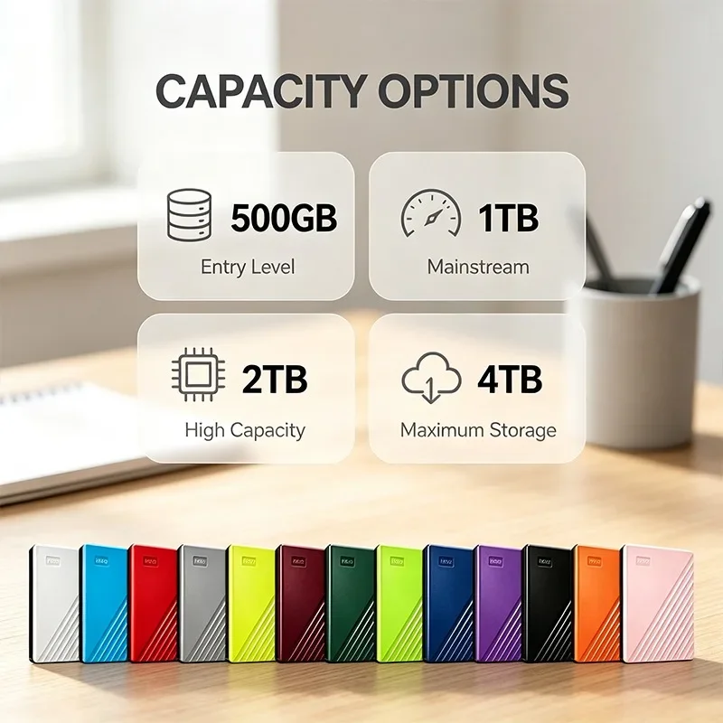New High Speed Portable External Hard Drive USB3.0 1TB 2TB 4TB SSD Portable Encrypted High-Speed Mobile Storage for Mac Laptop