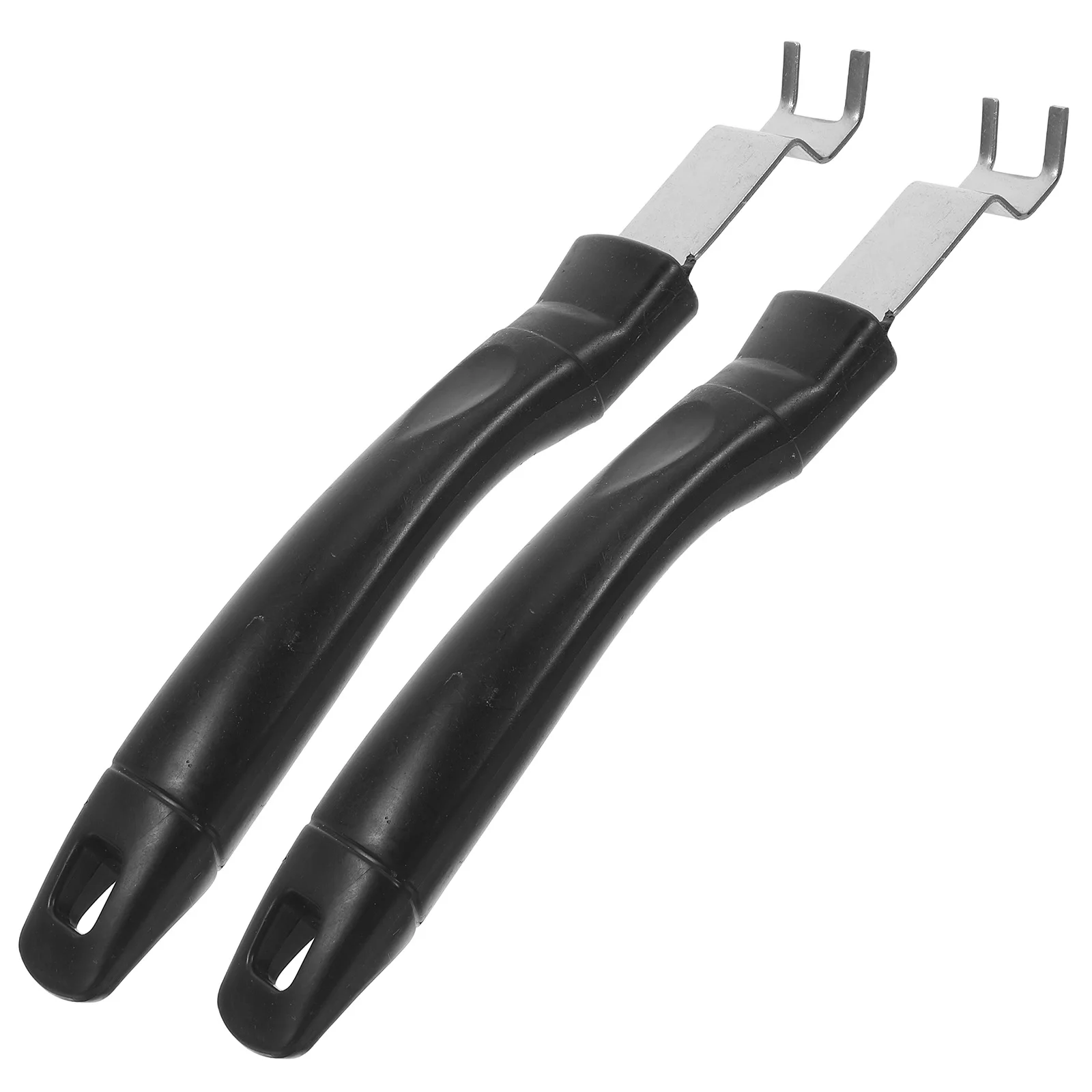 

2 Pcs Barbecue Tool Grate Gripper Skewers Picker Bbq Accessories Fork Handle Forks Grid Grill