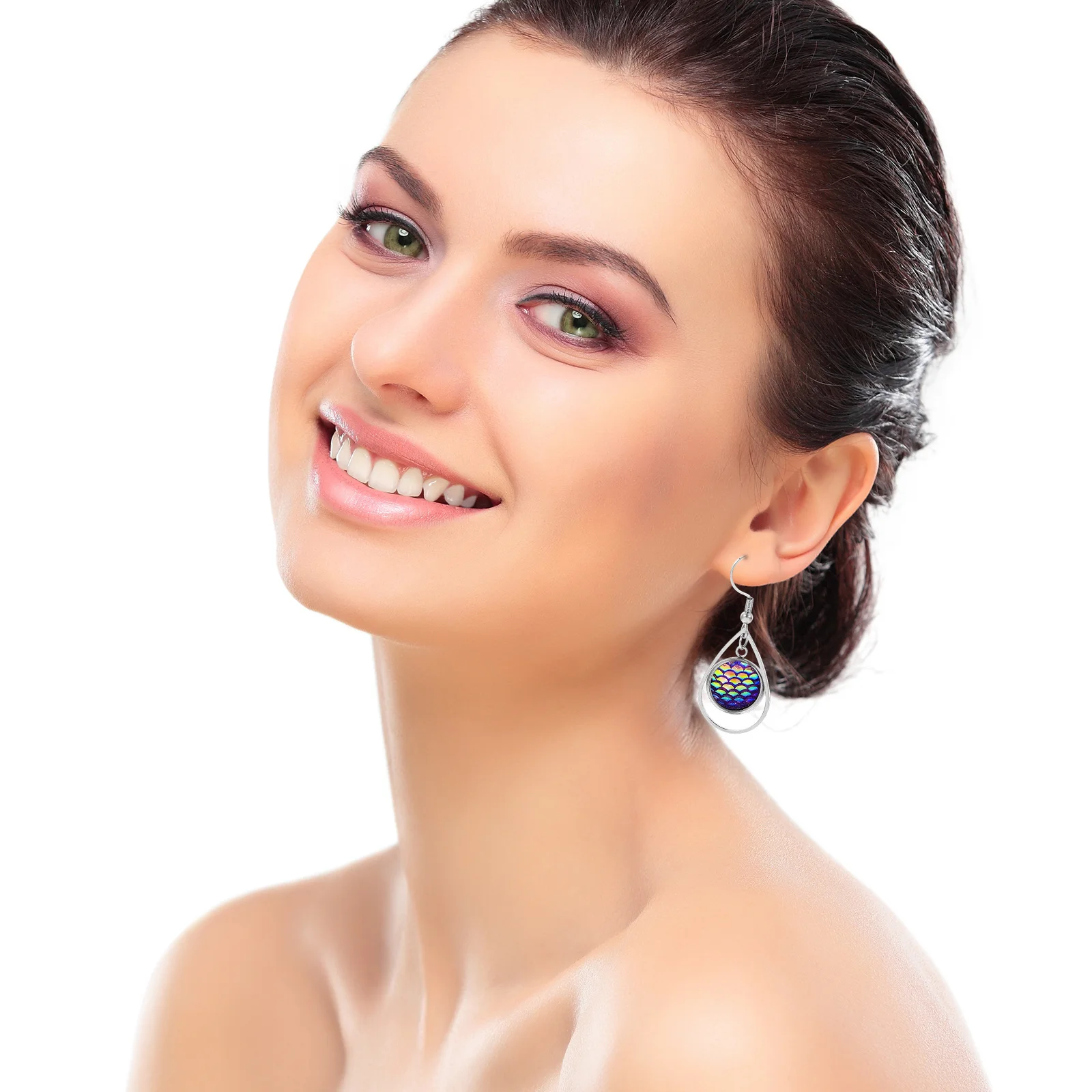 

20Pcs Stainless Steel Earring Hooks Blanks DIY Jewelry Pendant Bezel Tray Base for Handmade Earrings and Replacement Parts