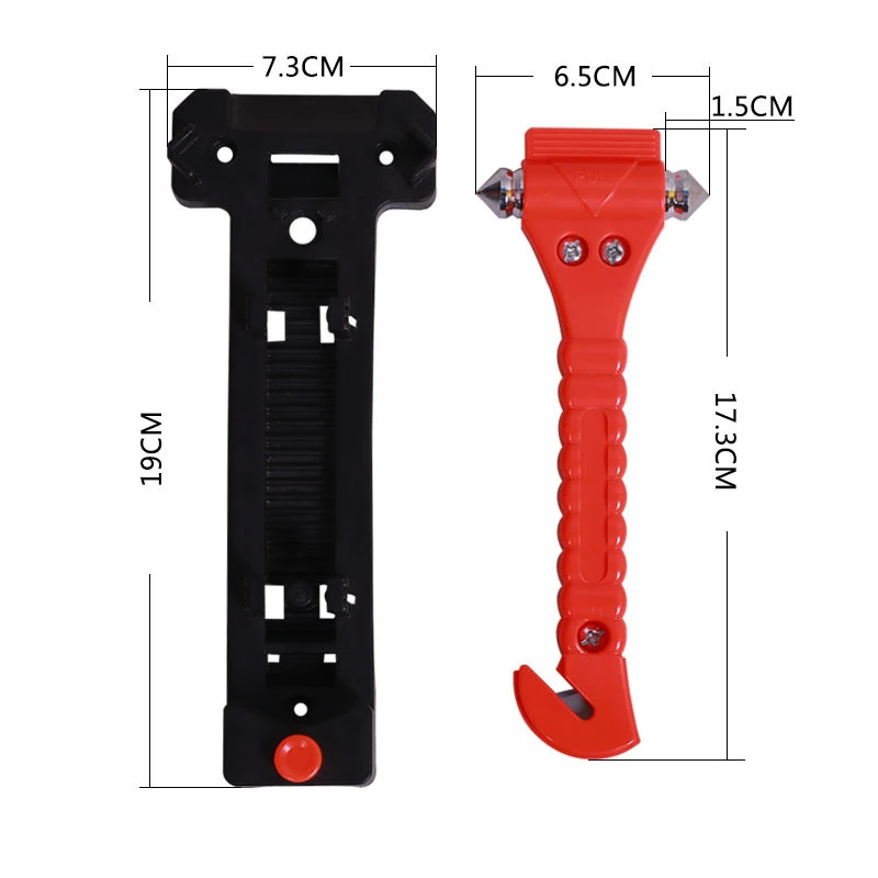 1PC  Reflective Dual-sided Hammer Multi-function Safety Hammer For Public Buses Long-distance Buses Car Rescue Hand Tools