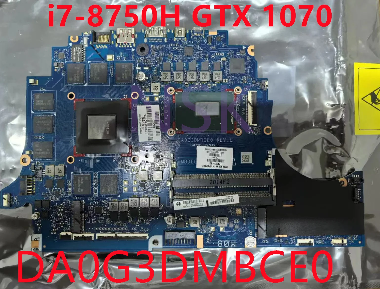 

DA0G3DMBCE0 REV:E TPN-Q211 For HP OMEN 15-DC Laptop Mainboard i7-8750H GTX 1070