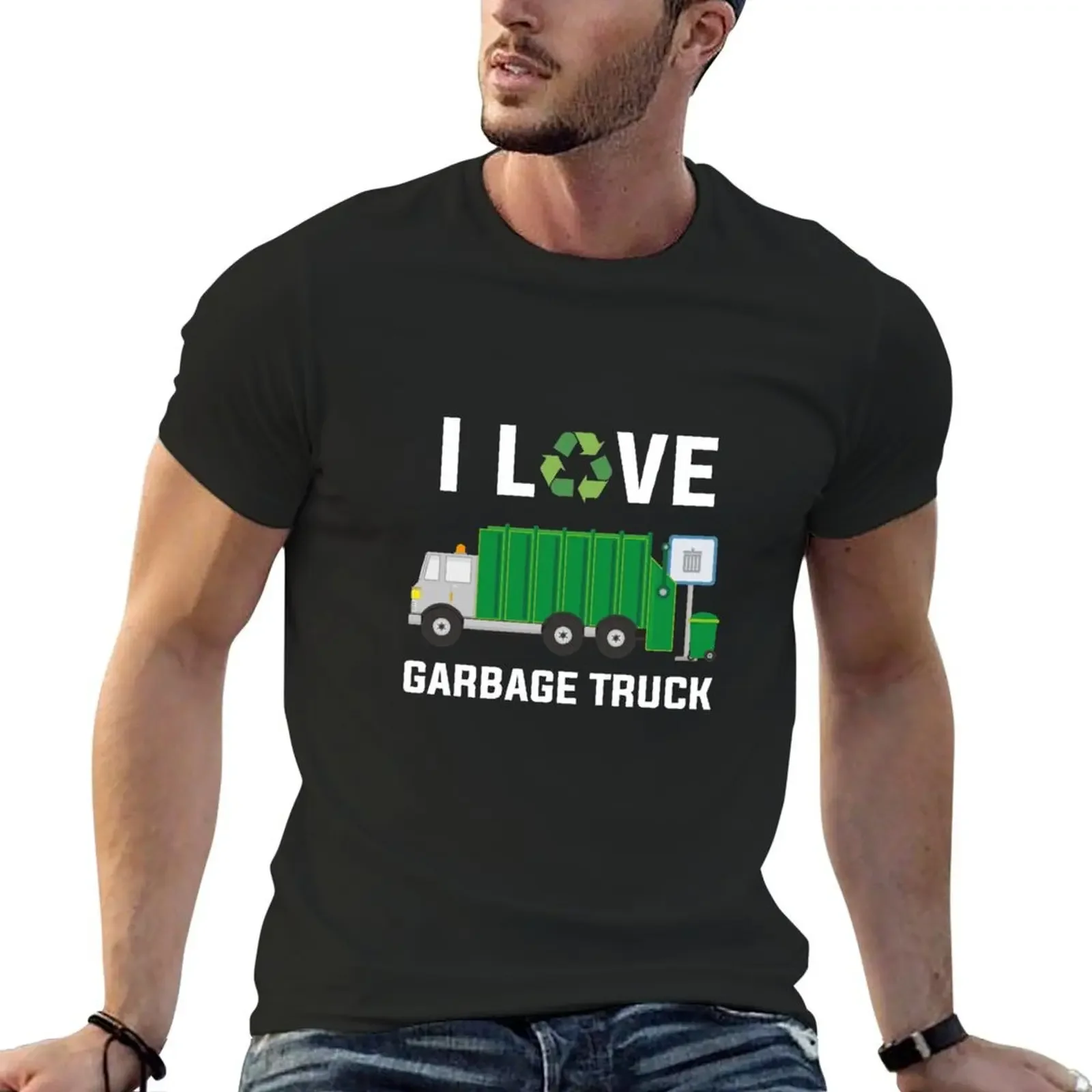 I Love Garbage Truck Shirt | Cool Little Junk Lover T-Shirt blacks quick-drying summer tops sweat mens t shirts top quality