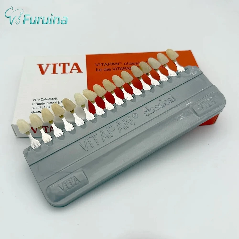 VITAPAN Classic Dental Shade Guide 16-Color Porcelain Tooth Color Comparison Plate for Whitening And Restoration Matching