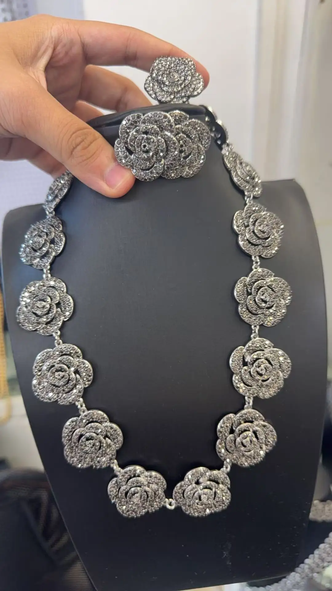 rose-flower-crystal-jewelry-set-women-bridal-necklace-bracelet-ring-nigerian-wedding-party-dubai-style-formal-costume-jewelry