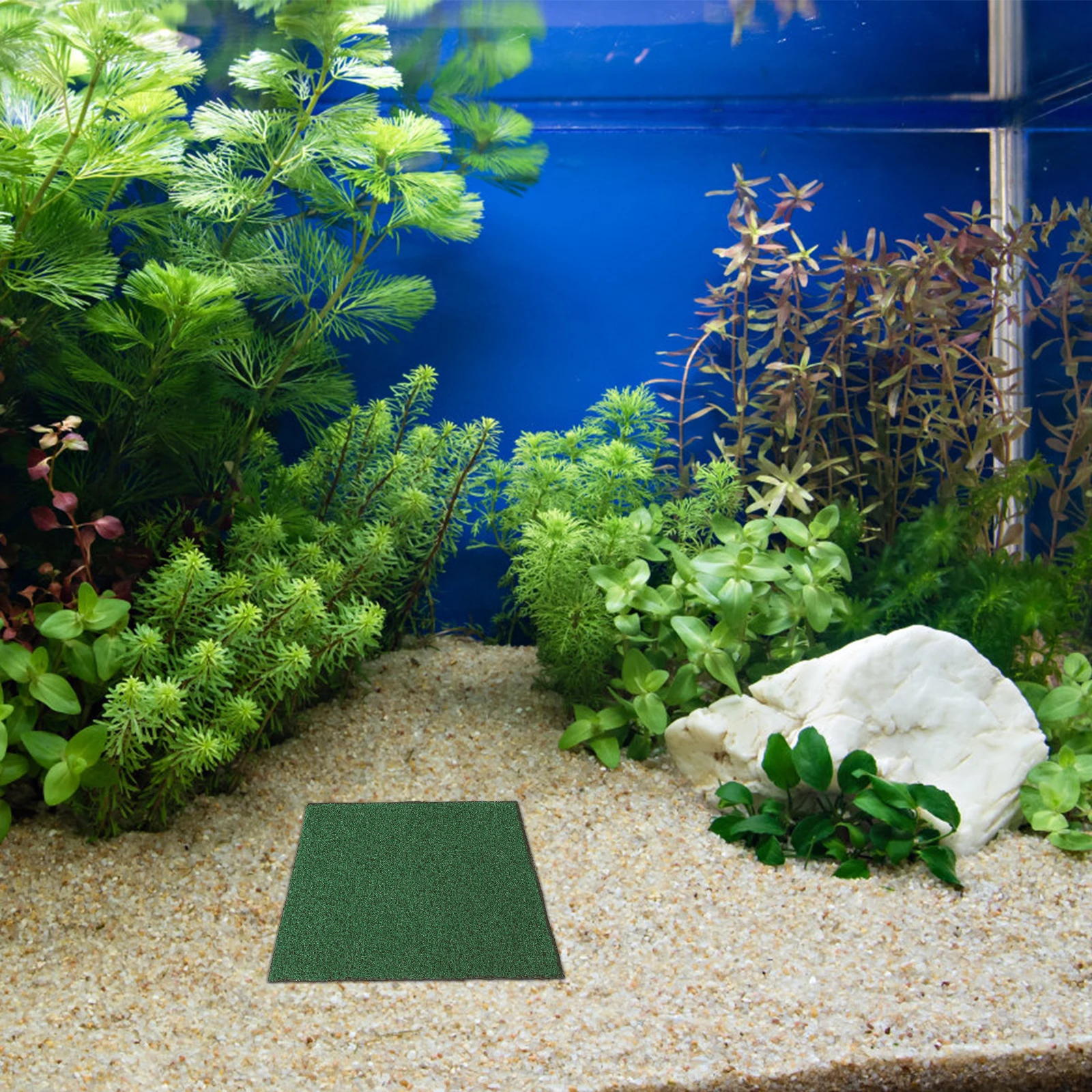 

25x25 Simulation Grass Pad Artificial Plants Lawn Decor for Fish Tank Aquarium Mini Gardening Props Safe Recyclable Easy