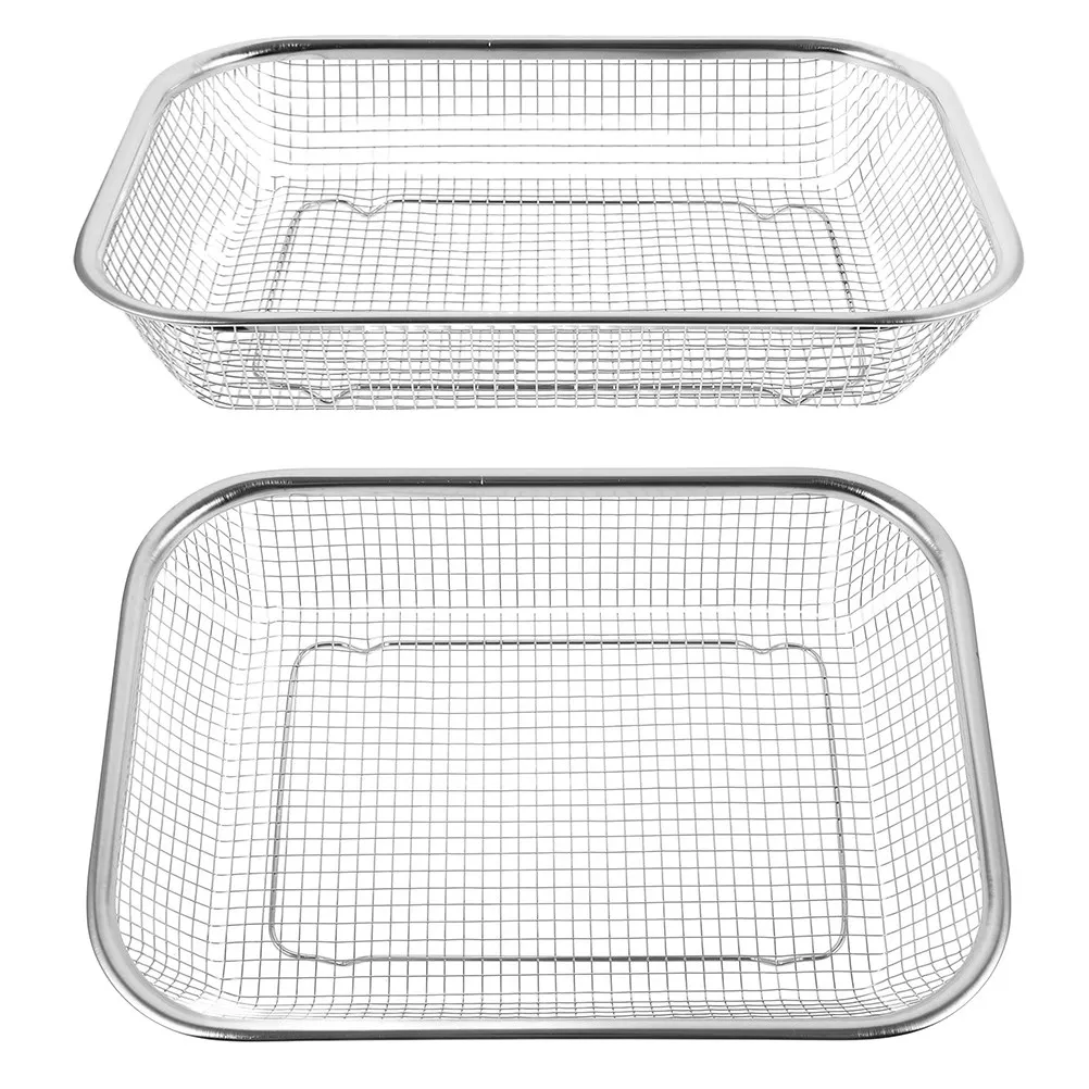 2 Pcs Drain Strainer Basket Vegetables Fruit Washing for Kitchen Multi-functional Drainage Drainable Stainless Steel