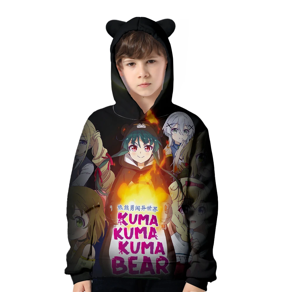 Kuma Bear Printed novely kawaii anime casual Graphic Tops Short Sleeve Tees streetwear pop tshirt beach pants