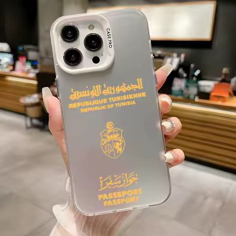 Tunisia Passport Phone Case Matte Colored Silver For Samsung S20 S22 S23 S24 S25 A14 A34 A33 A54 A12 A21 Plus Ultra Hard Cover