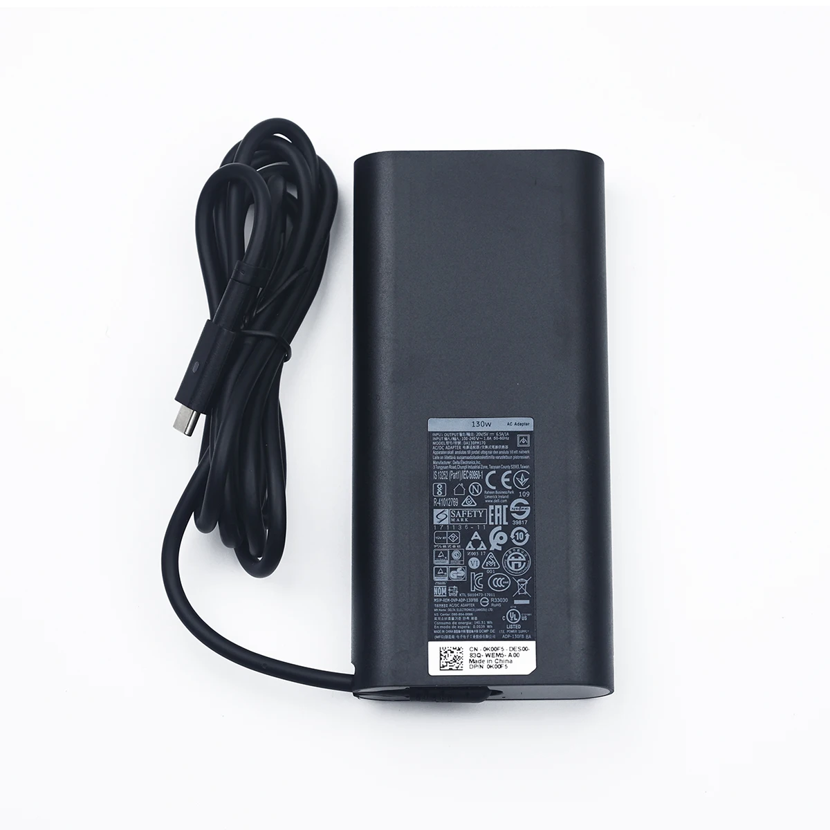 New 130W Usb-c TypeC 20V 6.5A Laptop Charger For Dell XPS 15 9570 9575 DA130PM170 HA130PM170 HA130PM130 AC Power Supply