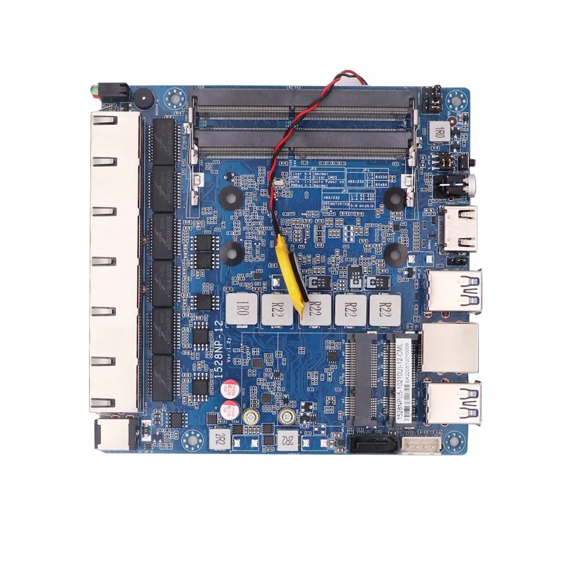 Intel Core i5-10210U FC-BGA1528 quad core eight threads Multi network port Motherboard with 2DDR4 Intel I225 NIC 6network port