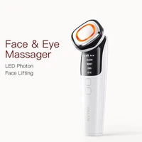 ANLAN EMS masajeador Facial Lifting de cara LED fotones limpieza profunda de la piel de los ojos eliminación de arrugas vibración de calor dispositivo de belleza para el cuidado de la piel