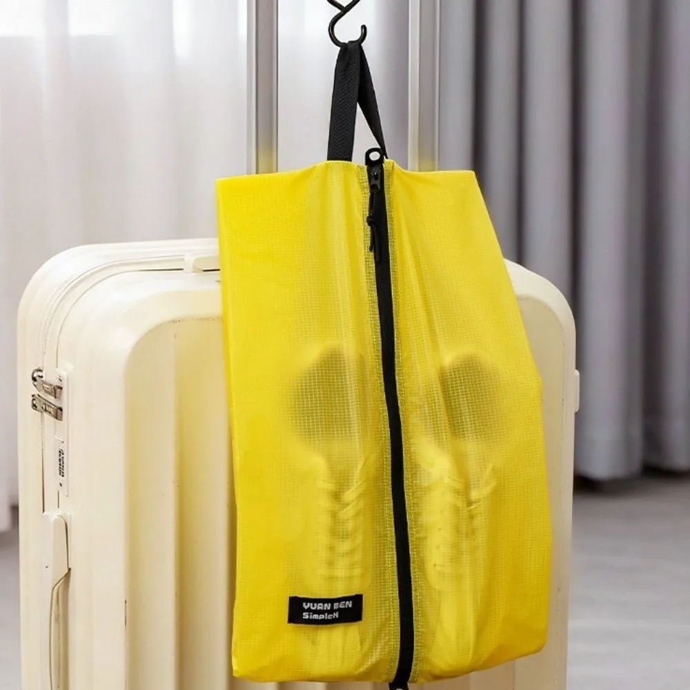 Shoe Organizer Waterproof Shoe Storage Bag Ultralight Foldable Portable Shoe Pouch Hand-Held Nylon Shoe Cover Travel