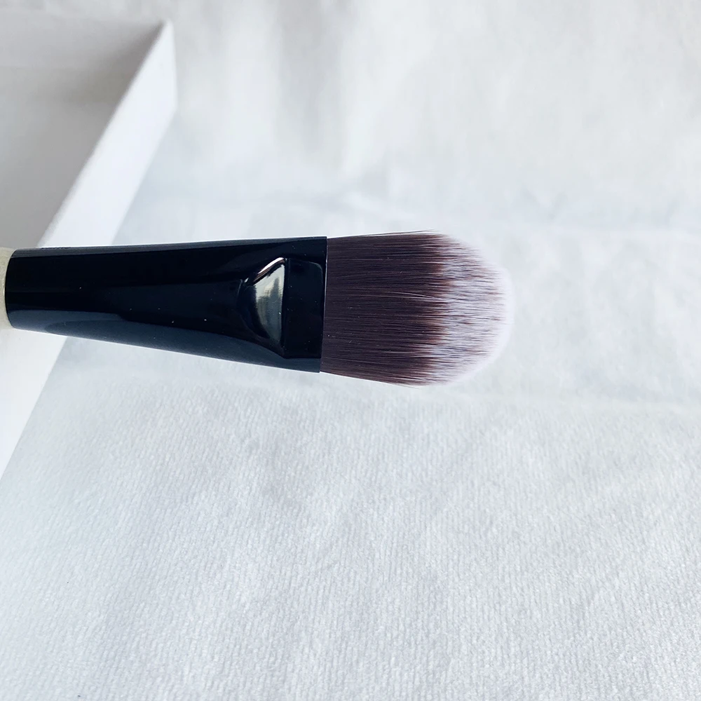 Foundation Makeup Brush - Expertly Original Wood Synthetic Professional Liquid Cream Blending Cosmetic Brush