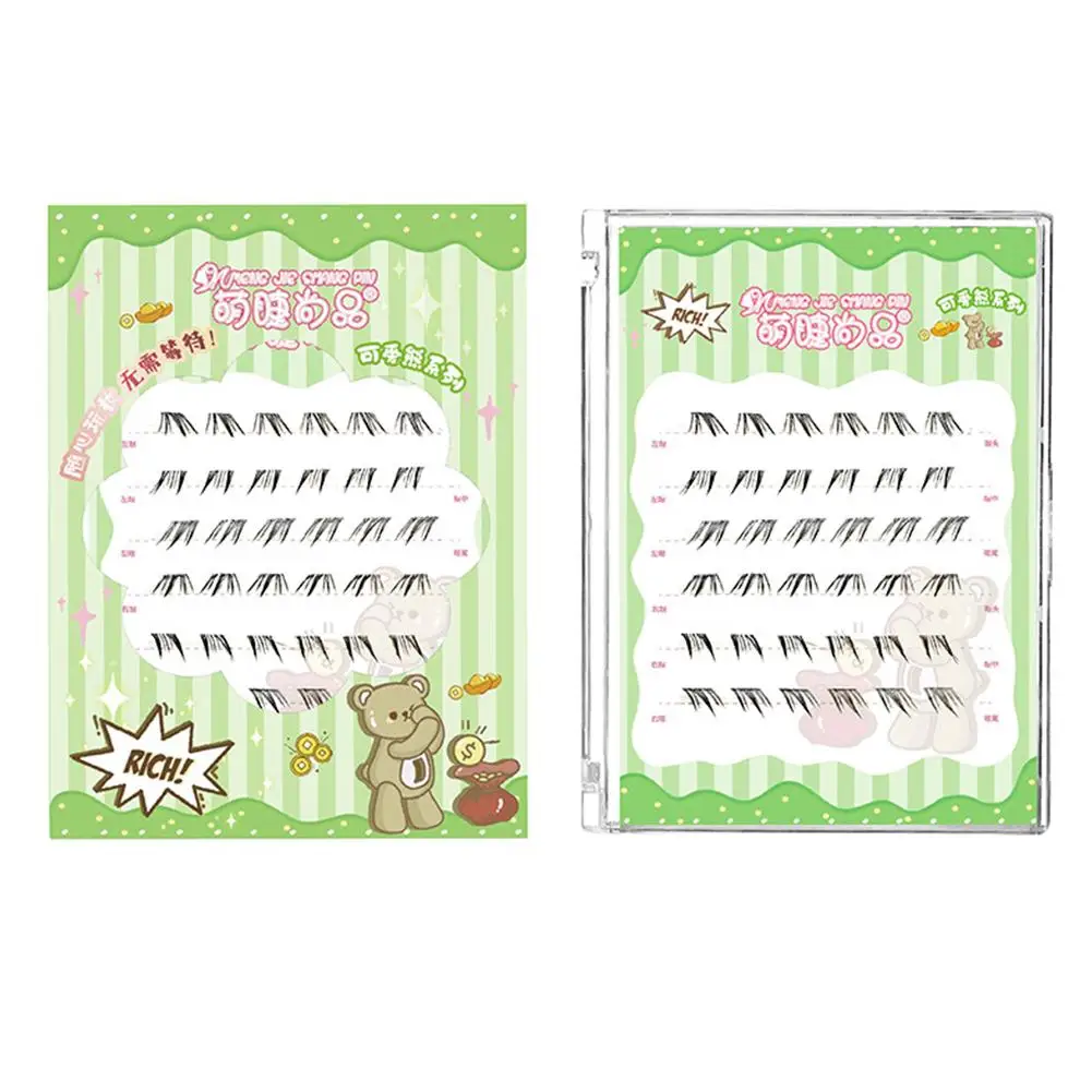 Glue-free Lashes Cluster FOX Comic Lashes Ultra-thin Natural Look Segmented Lashes Korean Style DIY Eye Lash