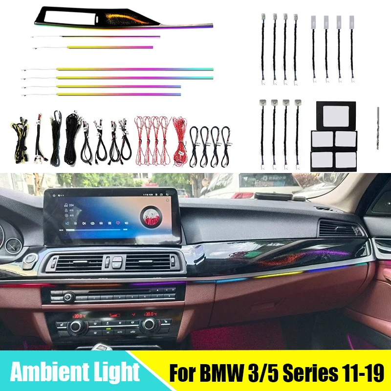 LED Dashbaord Light Ambient Light For BMW 3 Series 5 Series F18 F30 F35 2011-2019 Interior Door Light Stripes Atmosphere Light