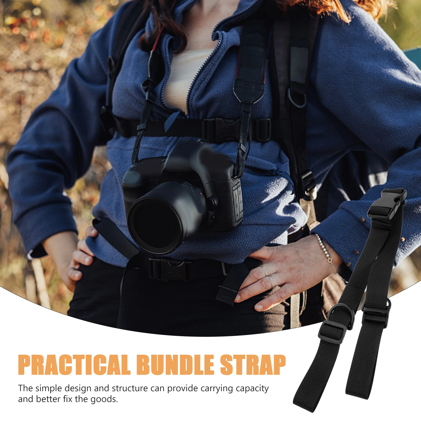 

2pcs Heavy Duty Packing Straps Lashing Tie-Down Straps Adjustable Cargo Fixed Rope For Backpacks Golf Cart Bags Durable