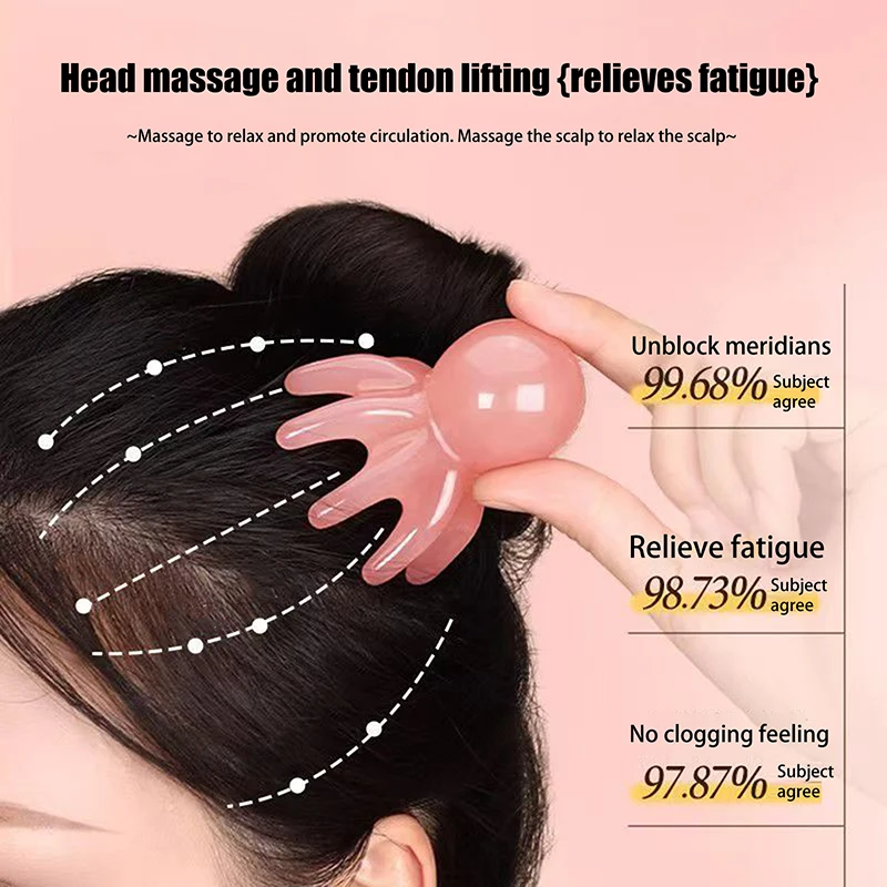 

1/2pcs Octopus Shaped Head Meridian Acupoint Massage Comb Wide Tooth Scalp Comb Back Neck And Back Manual Deep Massage Tools