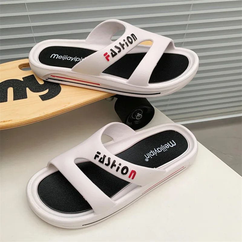 PVC Cross border Large Size Slippers for Men's Summer Home Outwear Sports Sandals and Slippers Couples Thick Sole An Size 40-51