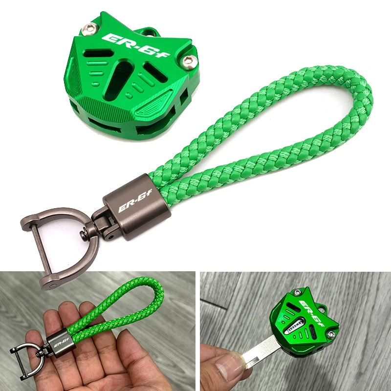 NEW For KAWASAKI ER-6N ER-6F ER6F ER6F NINJA ER6F  CNC Accessories Motorcycle Key Shell Key Case Cover Key Chain Keyring Z